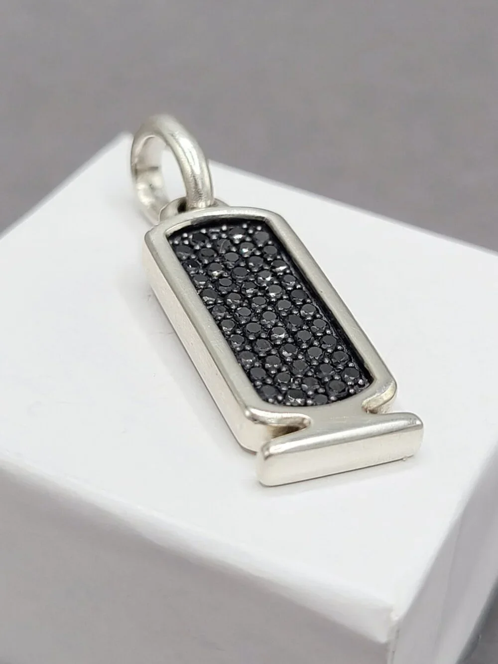David Yurman Cairo Cartouche Amulet w/ Pavé Black Diamonds - RARE